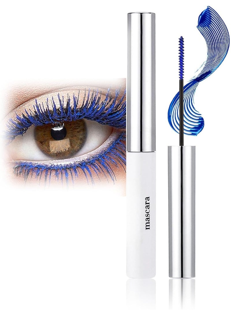 SHEBEEDO Blue Mascara,Blue Volume Tubing Mascara with Soft Brush,5D Fiber Eyelash,Lash Sensational Volumizing and Thickening Mascaras,Long-Lasting Waterproof Lash for Party,Halloween MakeUp - Image 1